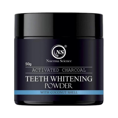 Nuerma Science Activated Charcoal Teeth Whitening Powder with Coconut Shell - 100gm