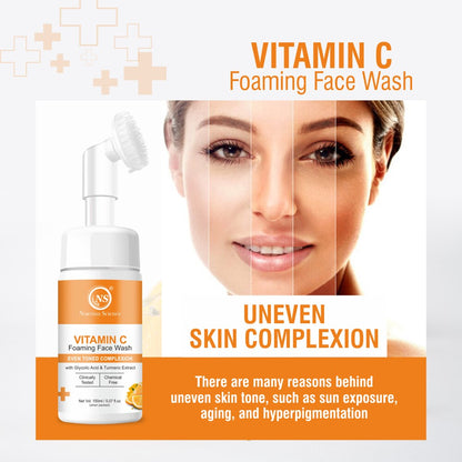 Nuerma Science Vitamin C Foaming Face Wash | To Enhance Skin Glow & Reduce Pigmentation - 150ml