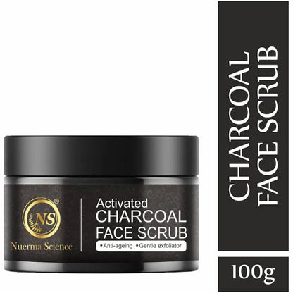 Nuerma Science Charcoal Face Scrub | Remove Dead Skin Cells & Cleanse Deeply - 100gm