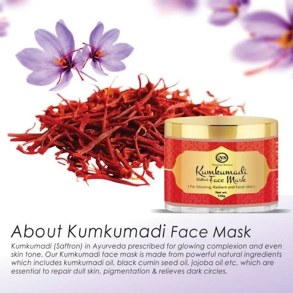 Nuerma Science Kumkumadi (Saffron) Face Mask for Glowing, Radiant & Fairer Skin - 100gm