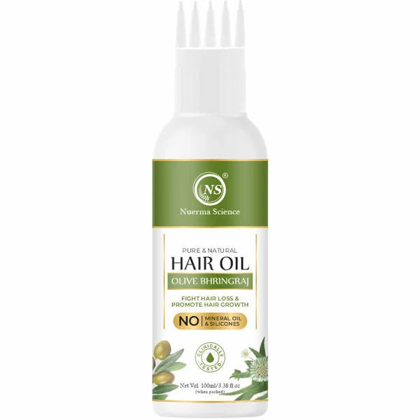 Nuerma Science Olive Bhringraj Hair Oil to Fight Hair Loss & Promote Hair Growth