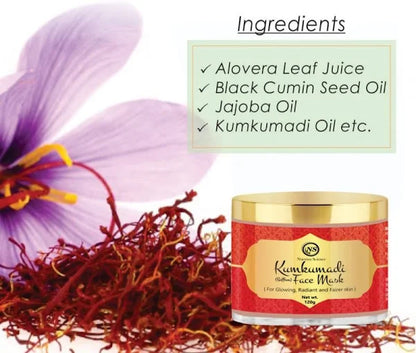 Nuerma Science Kumkumadi (Saffron) Face Mask for Glowing, Radiant & Fairer Skin - 100gm